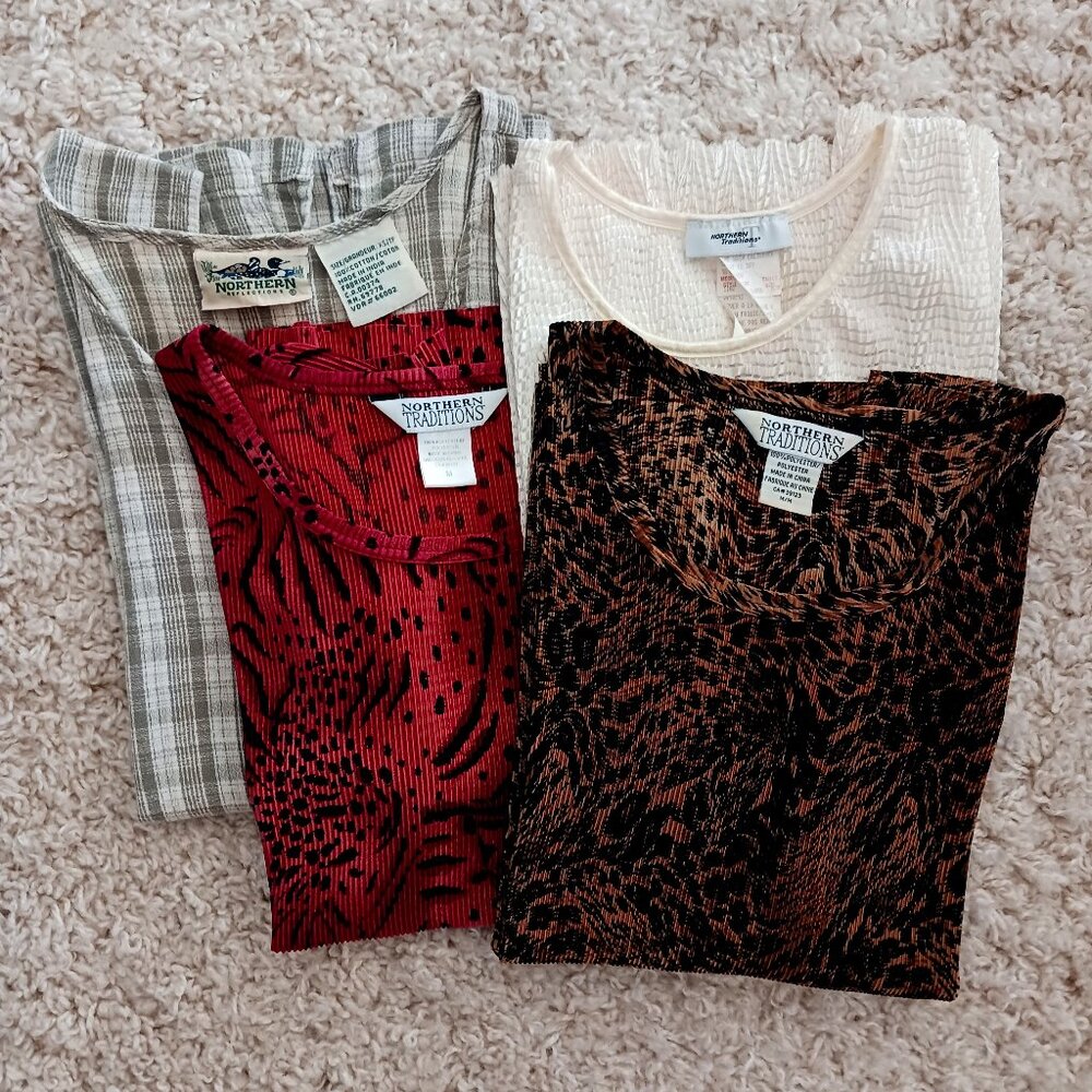 Northern Reflections Women's Casual Tops Short & Sleeveless Size Medium Lot of 4